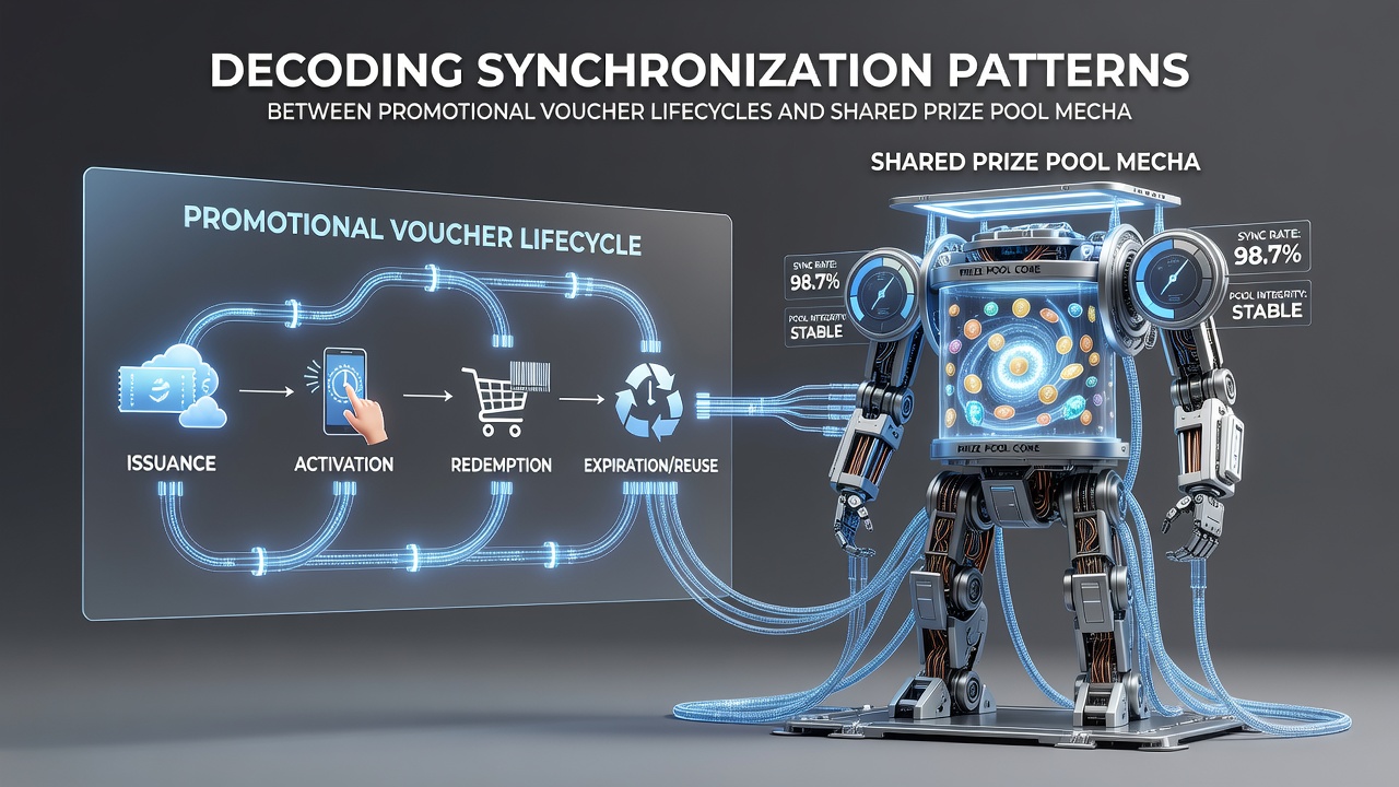Flowchart showing data synchronization between voucher servers and shared jackpot pools in regulated Swiss gaming environments