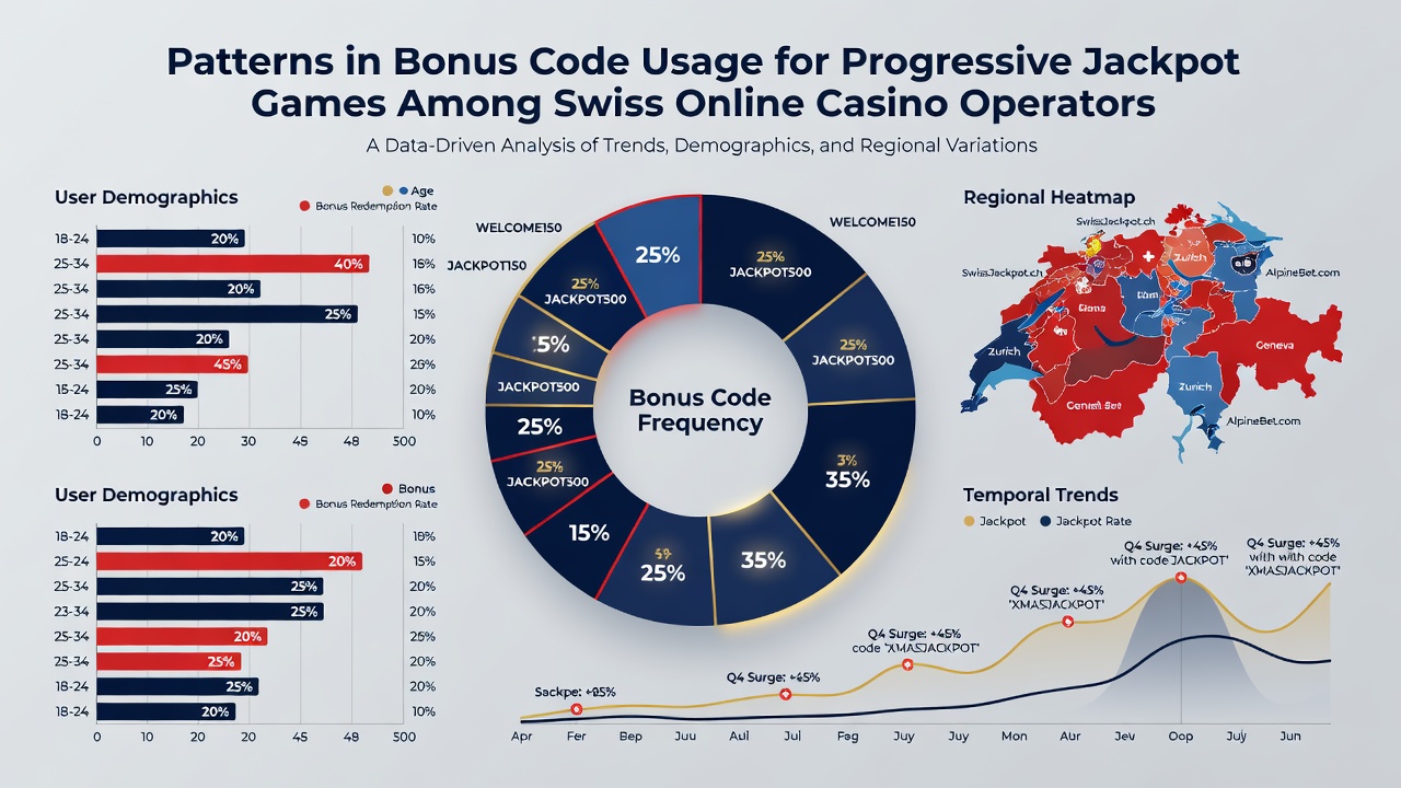 Data visualization of bonus code redemption rates for progressive jackpots in Swiss casinos